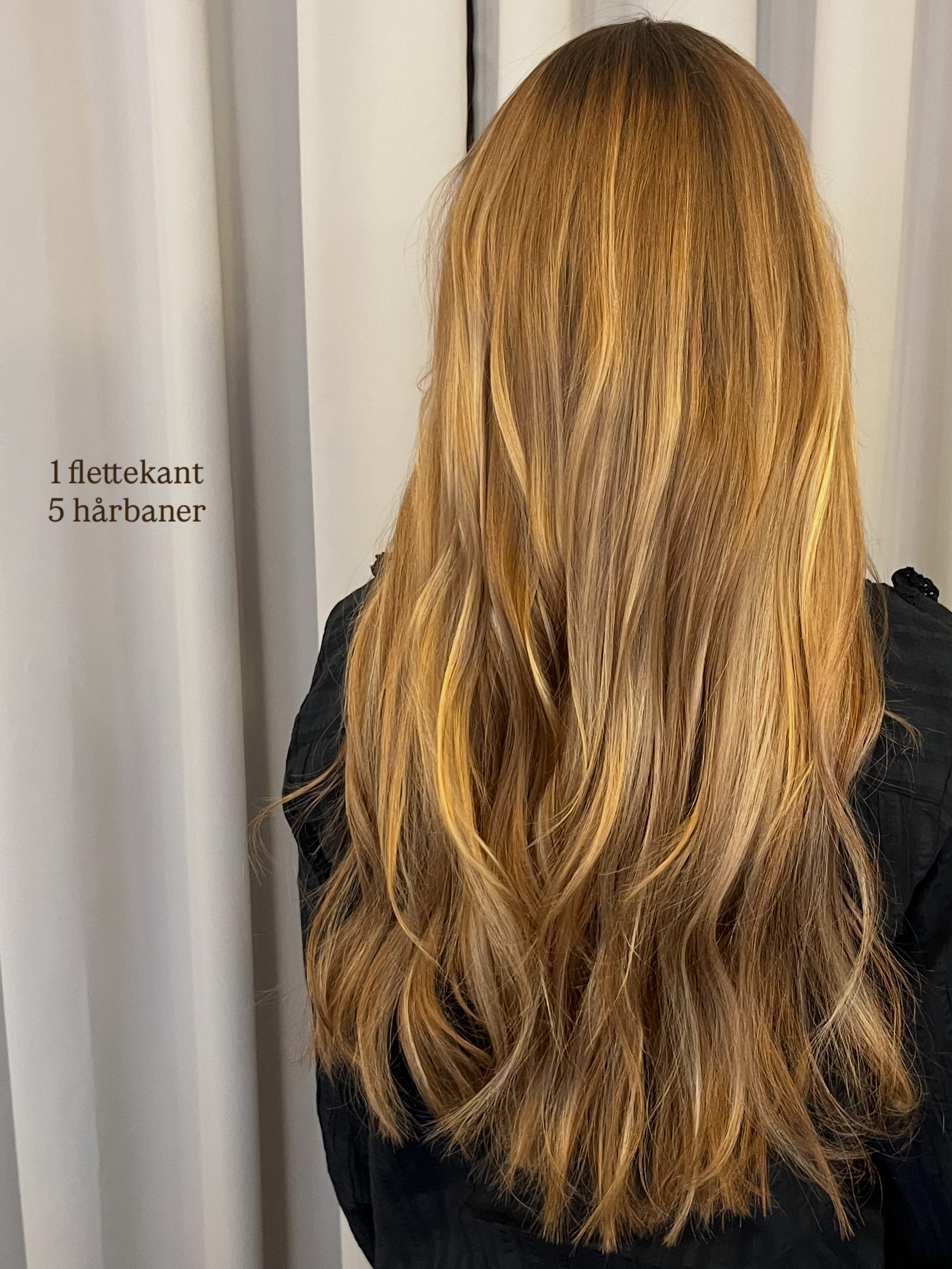Naturlige extensions med et blødt, varmt farvematch